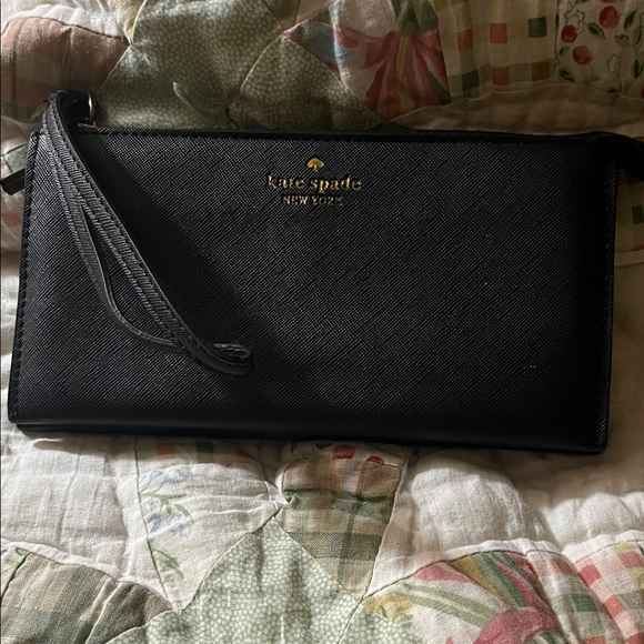 kate spade Handbags - Kate Spade Black Textured Clutch